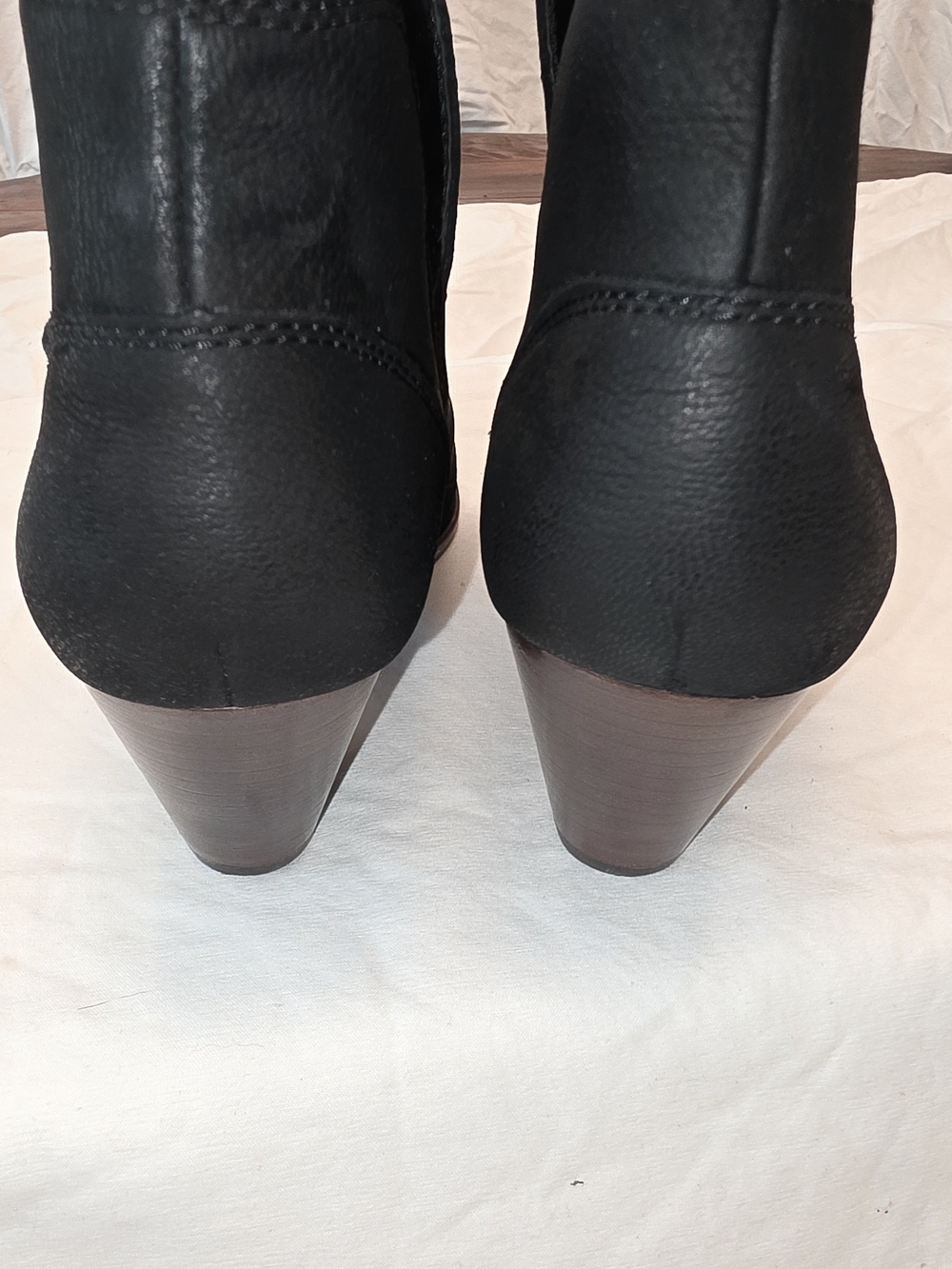FRYE AND CO. Black Suede Cutout Ankle Booties - Picture 3 of 9